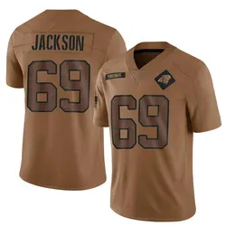 Men's Gabe Jackson Carolina Panthers 2023 Salute To Service Jersey - Brown Limited