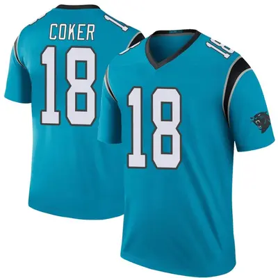 Men's Jalen Coker Carolina Panthers Color Rush Jersey - Blue Legend