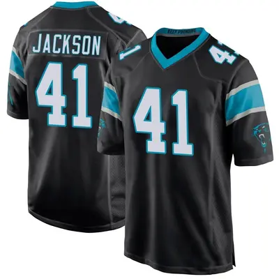 Men's Tarron Jackson Carolina Panthers Team Color Jersey - Black Game