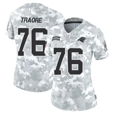 Women's Badara Traore Carolina Panthers 2024 Salute to Service Jersey - Arctic Camo Limited