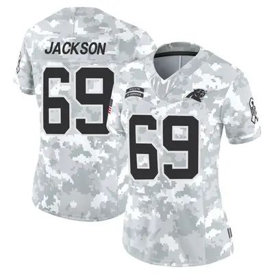 Women's Gabe Jackson Carolina Panthers 2024 Salute to Service Jersey - Arctic Camo Limited