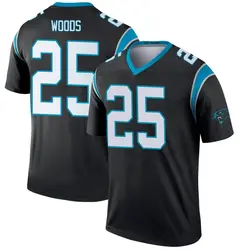 Youth Xavier Woods Carolina Panthers Jersey - Black Legend